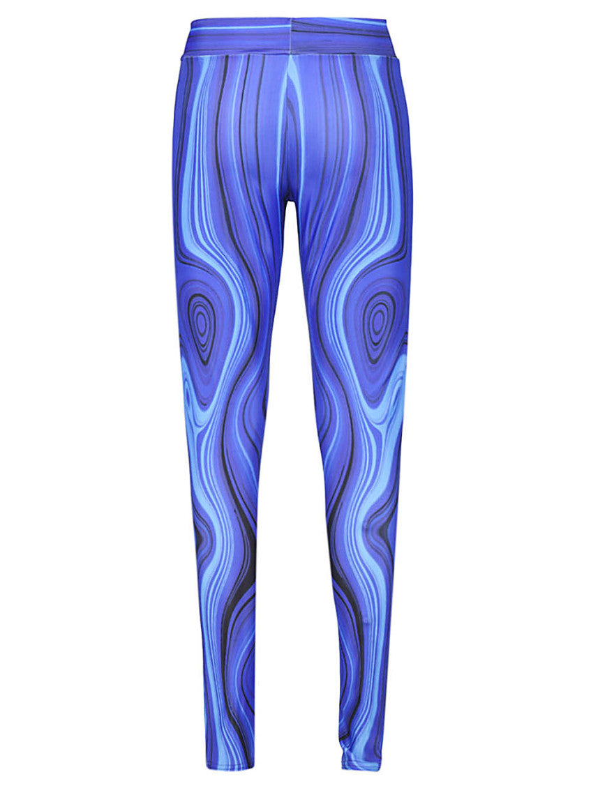 Blue Digitally Print Lycra Leggings 2