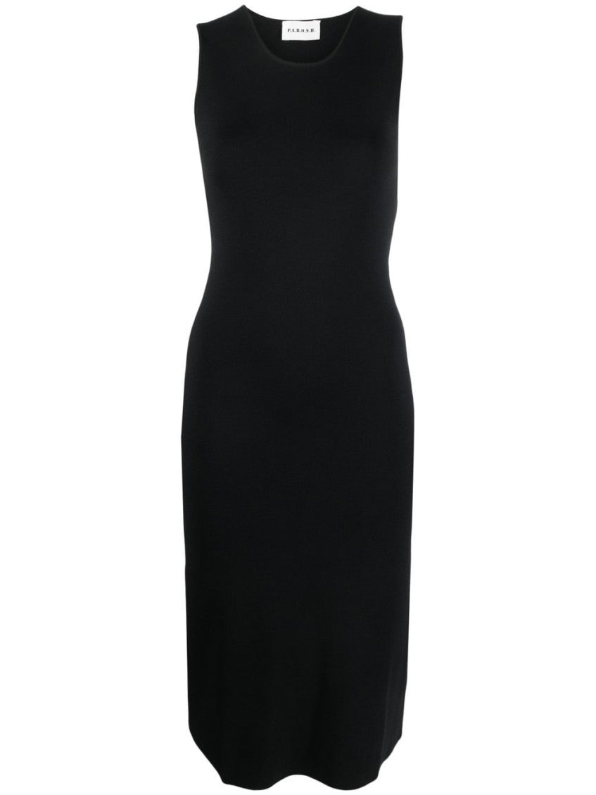 Black Knitted midi dress 1
