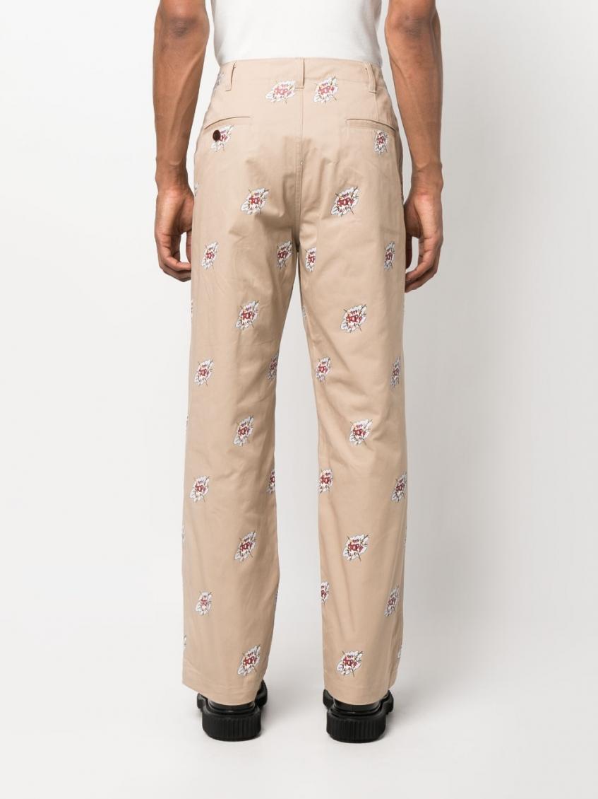 Beige Cotton trousers 4