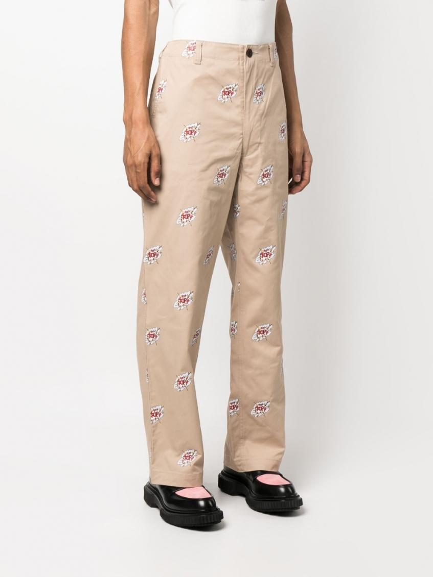 Beige Cotton trousers 5