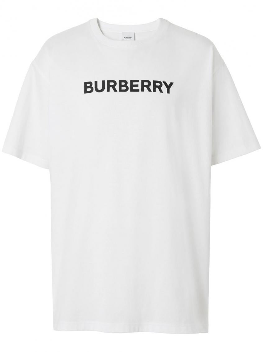 White Logo Cotton T-shirt 2
