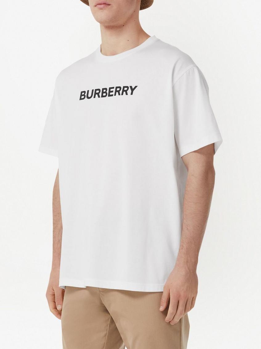 White Logo Cotton T-shirt 3