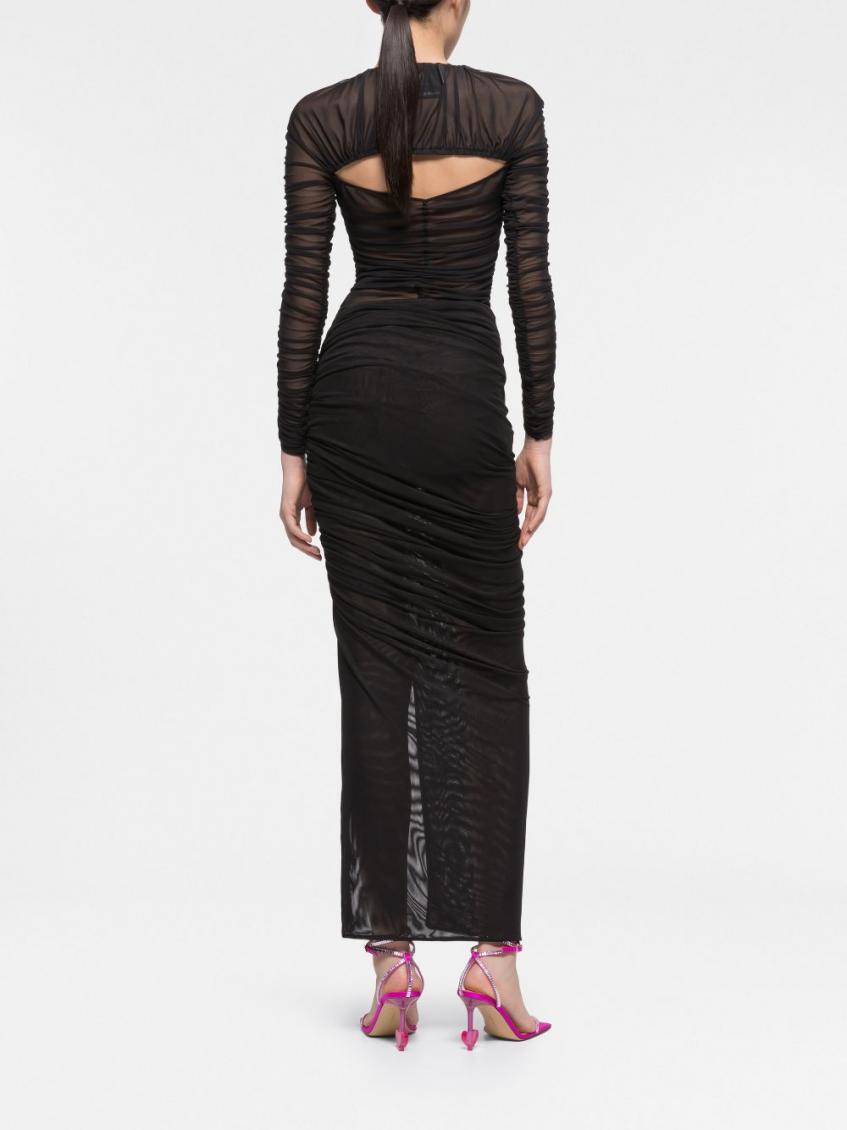 Black Cut-out Mesh Top 4
