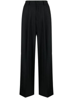 Black Wide leg wool trousers 1
