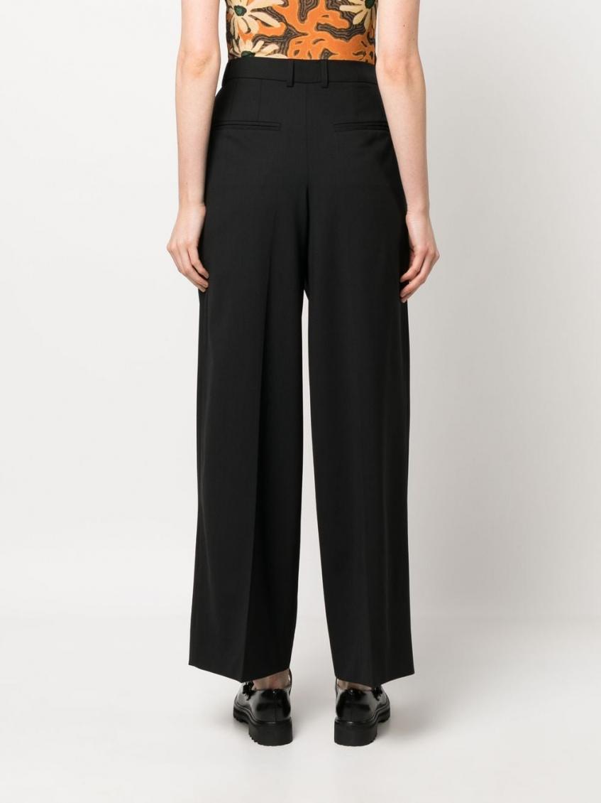 Black Wide leg wool trousers 3