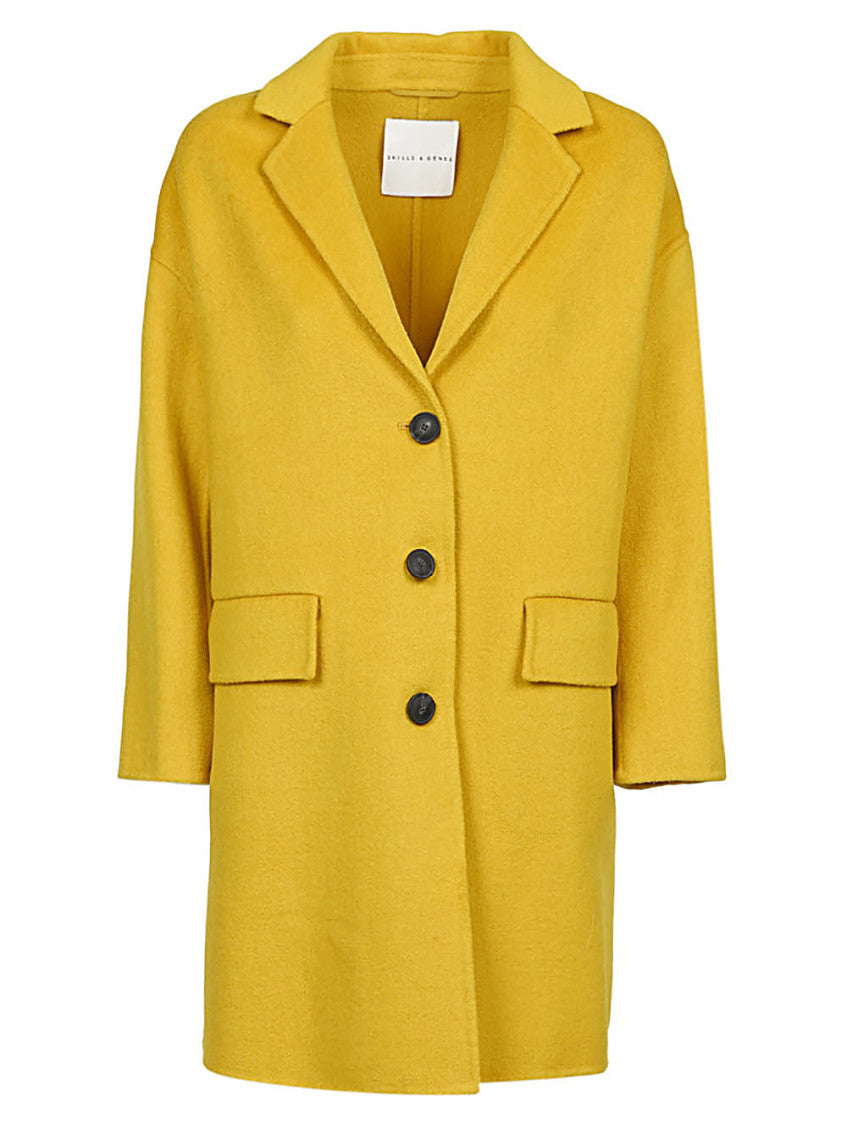 Yellow Single-breasted Coat 1