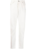 White Leisure Fit Denim Jeans 1