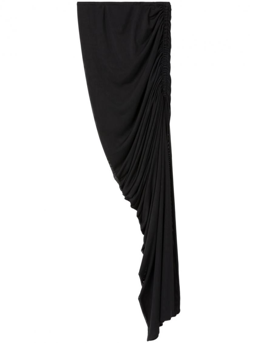 Black Side Slit Long Skirt 1
