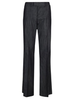 Dark Blue Denim Flared Denim Jeans 1