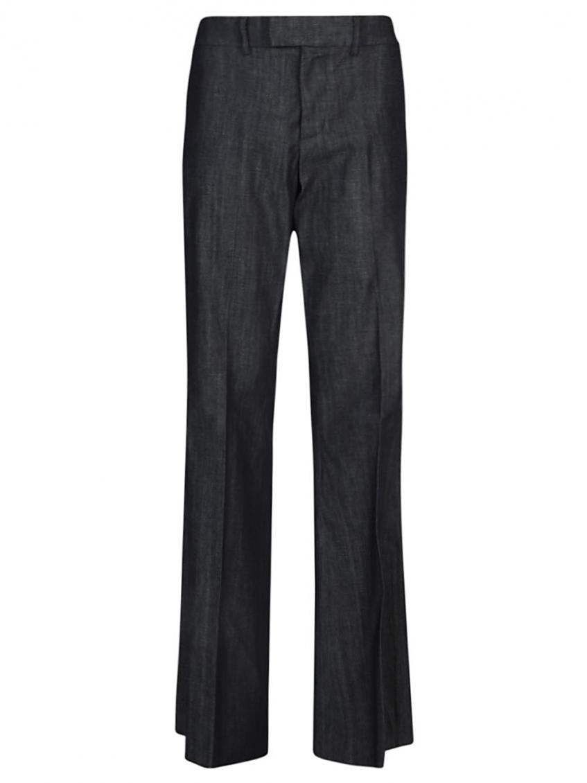 Dark Blue Denim Flared Denim Jeans 2