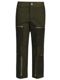 Green Olive Zipped Trousers 1