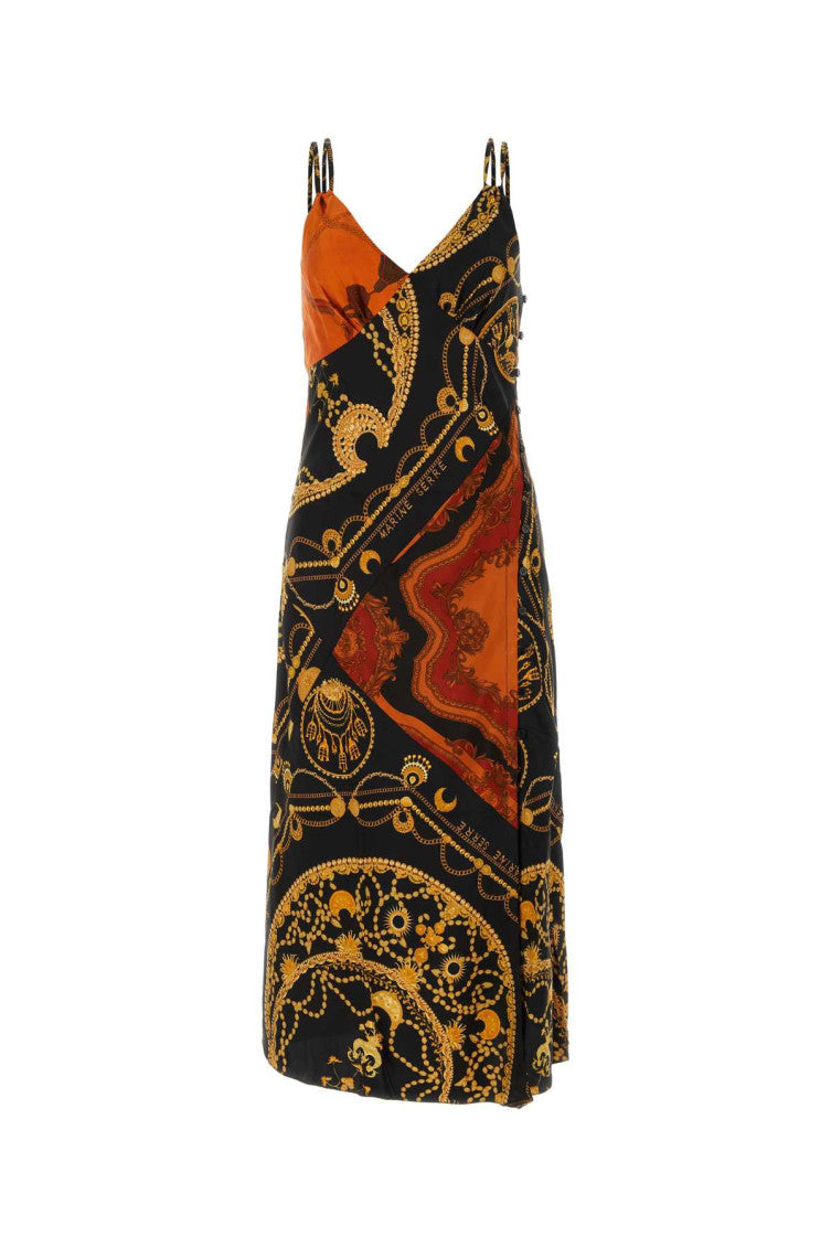 Multicolor Printed Silk Dress 1