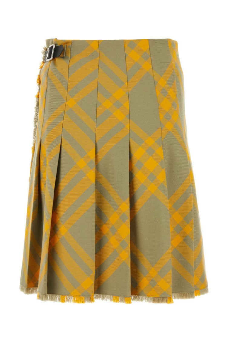 Multicolor Check-pattern Frayed Kilt 2