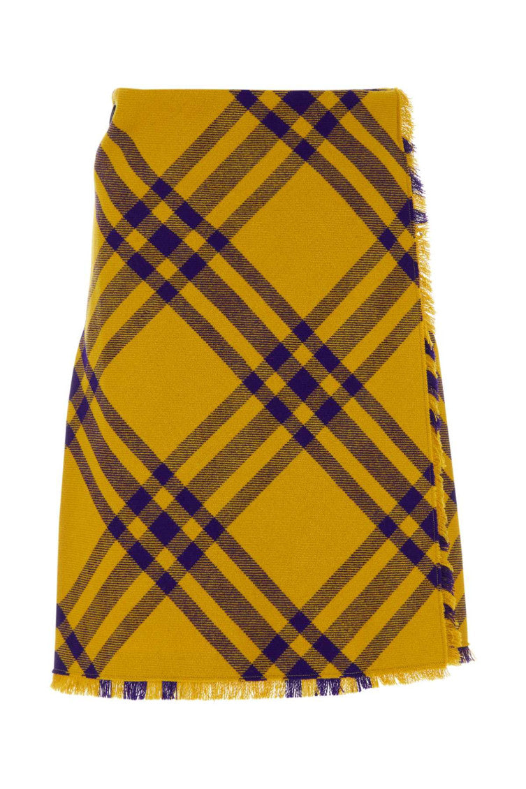 Multicolor Check-pattern Frayed Kilt 1
