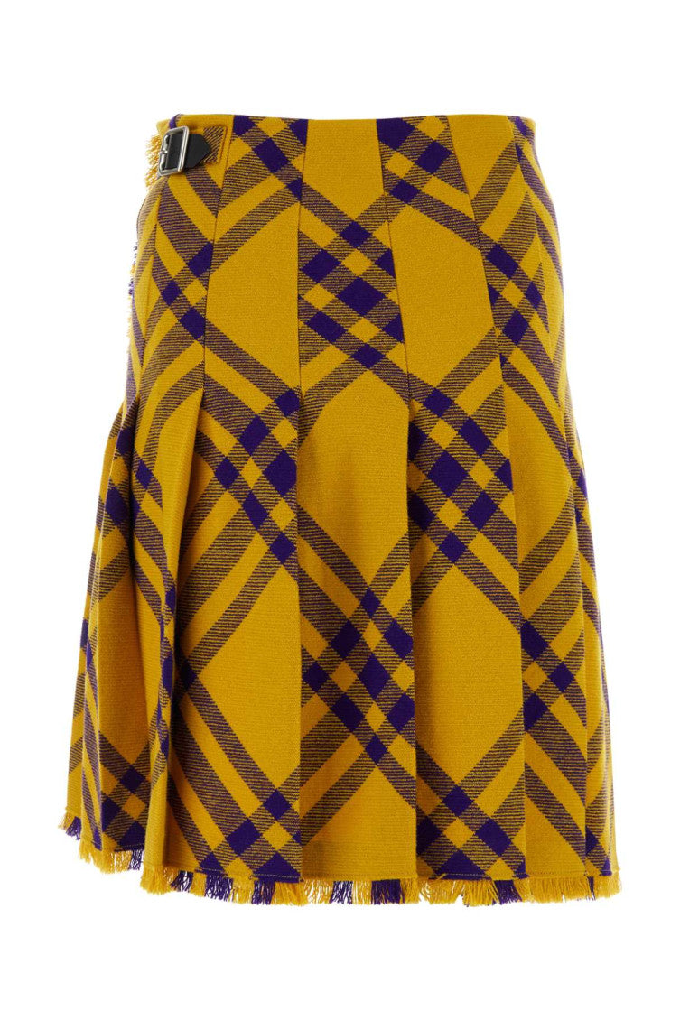 Multicolor Check-pattern Frayed Kilt 2