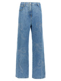 Blue 'Crystal Ribbon Hot Fix' Jeans 1