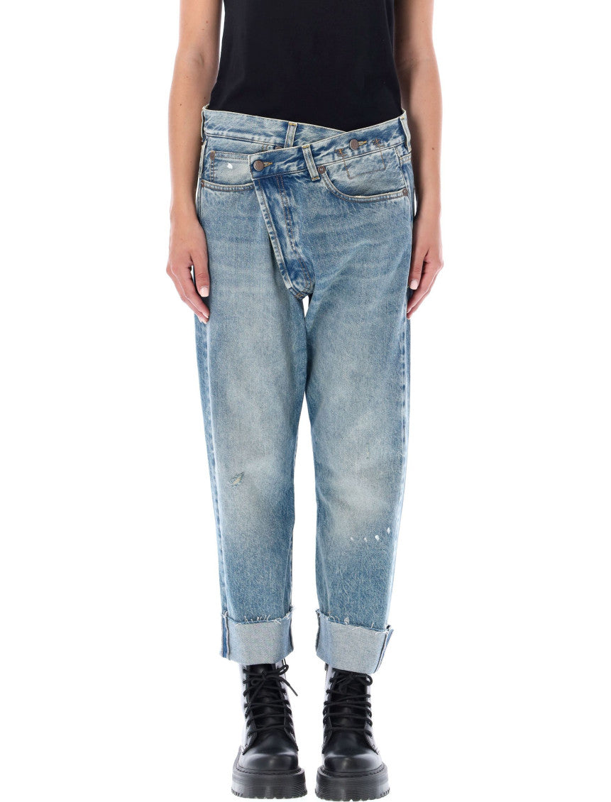 Blue crossover jeans 1