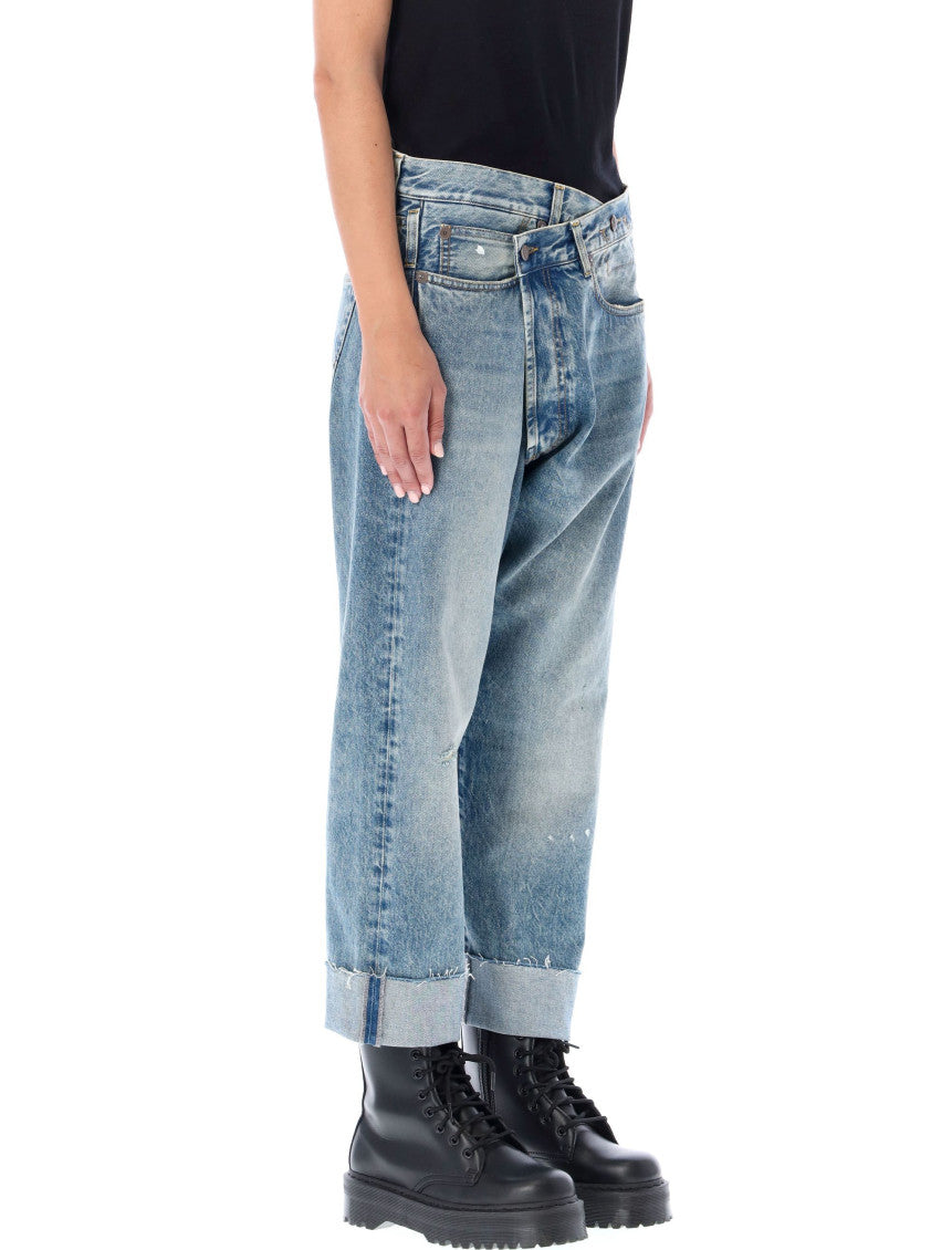 Blue crossover jeans 2