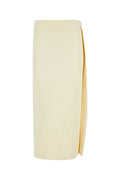 Light Beige Wrap Midi Skirt 1