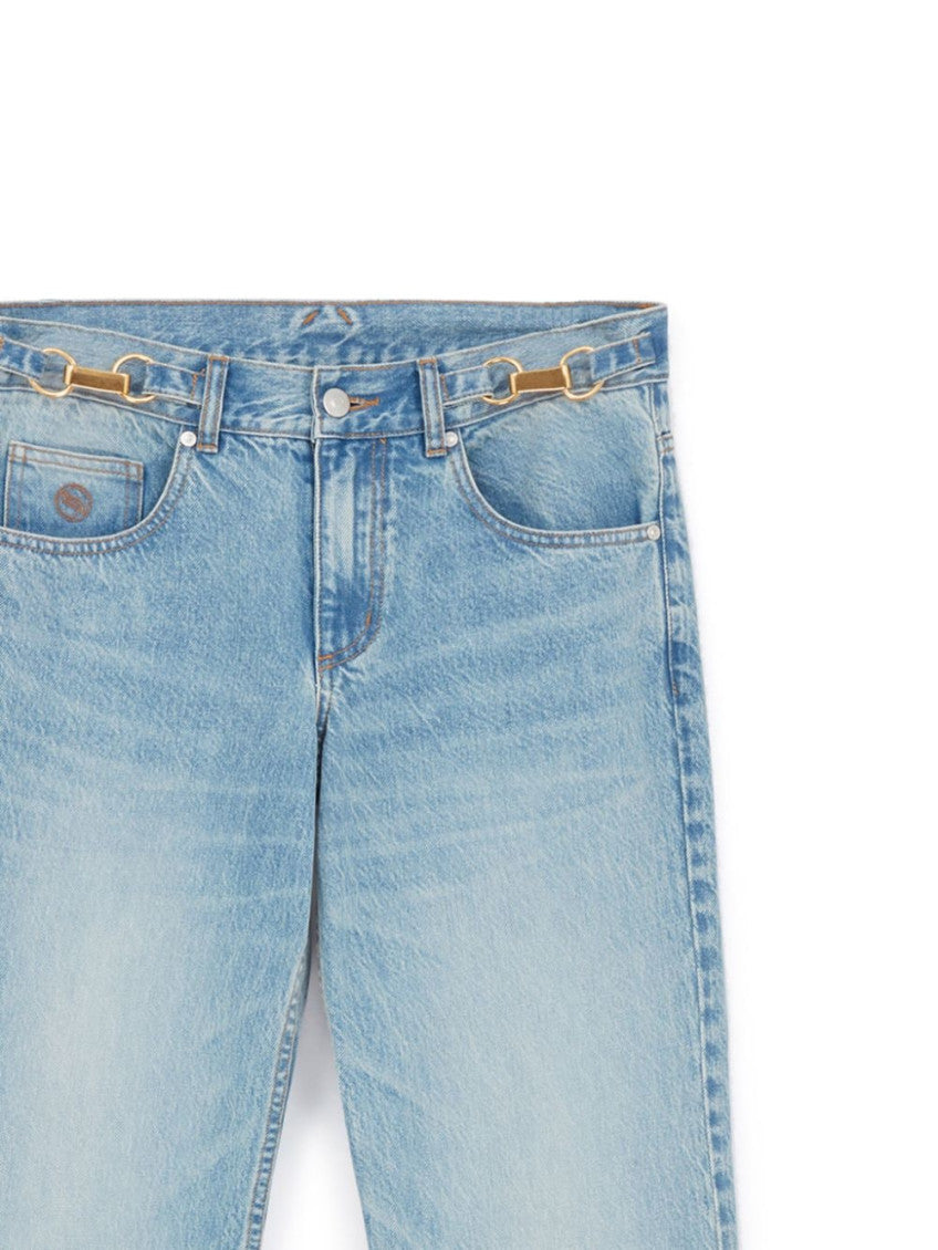 Light Blue mid-rise bootcut jeans 2