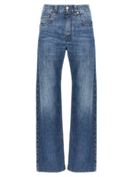 Blue boyfriend-cut jeans 1