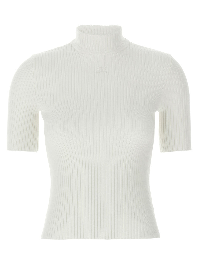 White Reedition Rib-knit Sweater 1