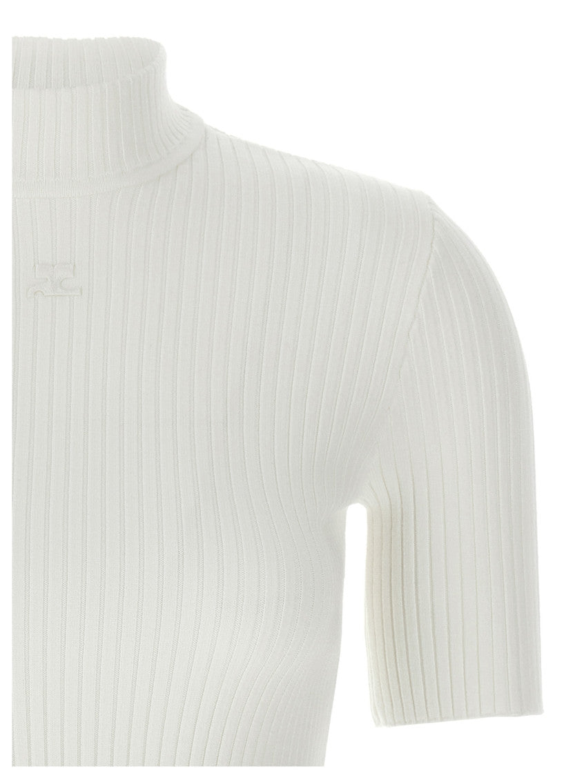 White Reedition Rib-knit Sweater 3