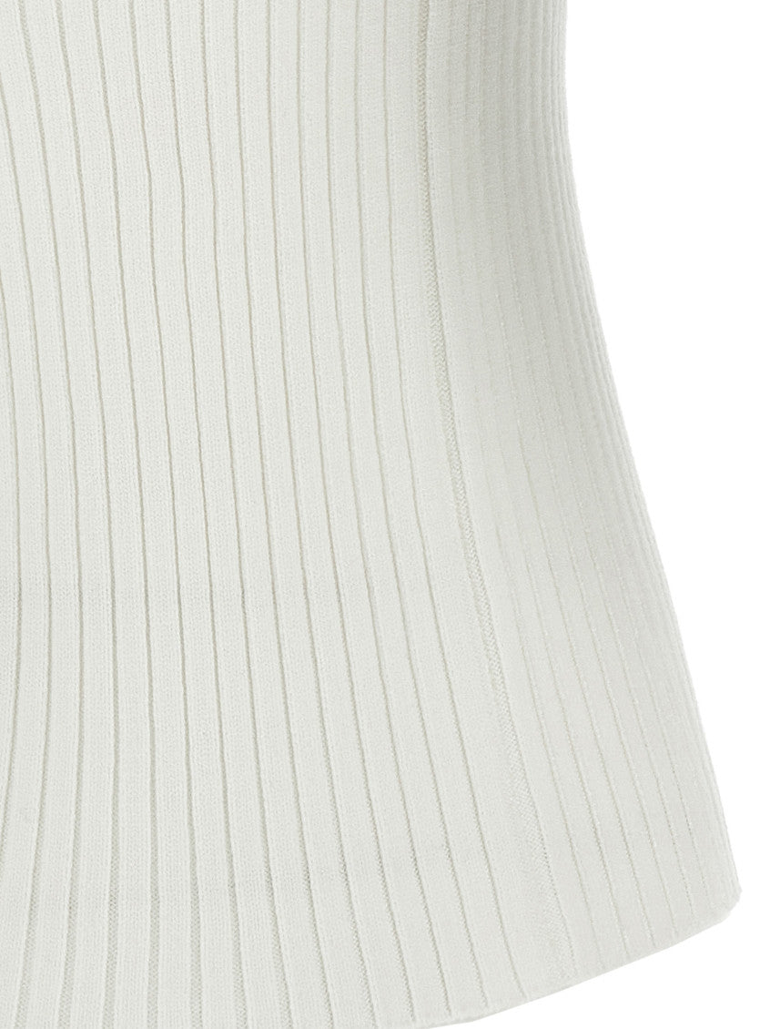 White Reedition Rib-knit Sweater 4