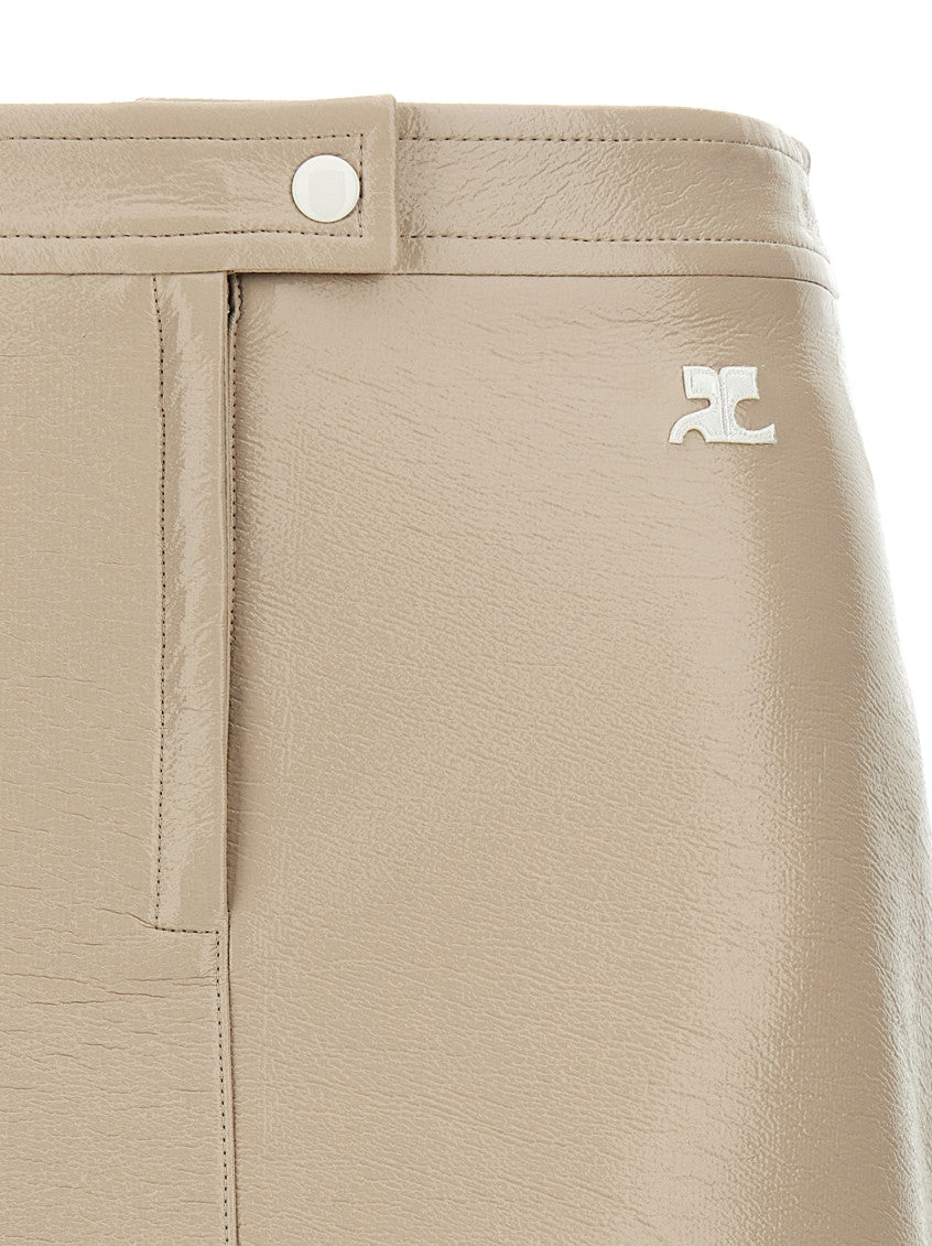 Beige 'ReEdition Vinyl' skirt 3