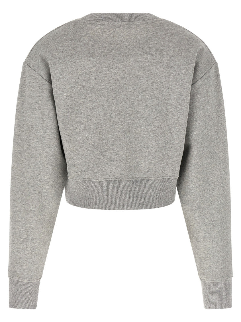 Grey Round Neck Logo Sweatshirt 2