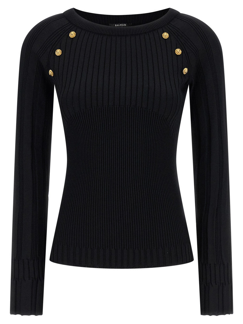 Black 3 buttons sweater 1