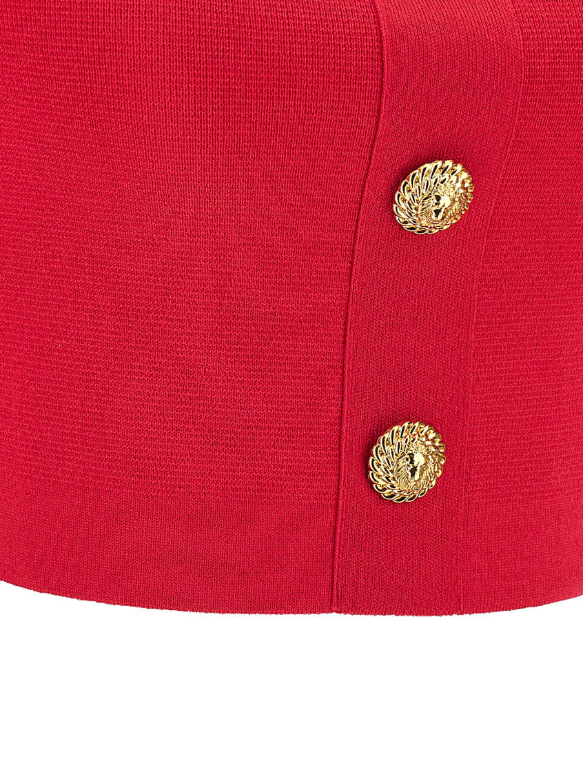 Fuchsia Top 3 buttons 4