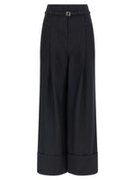 Blue Pinstripe wool pants 1