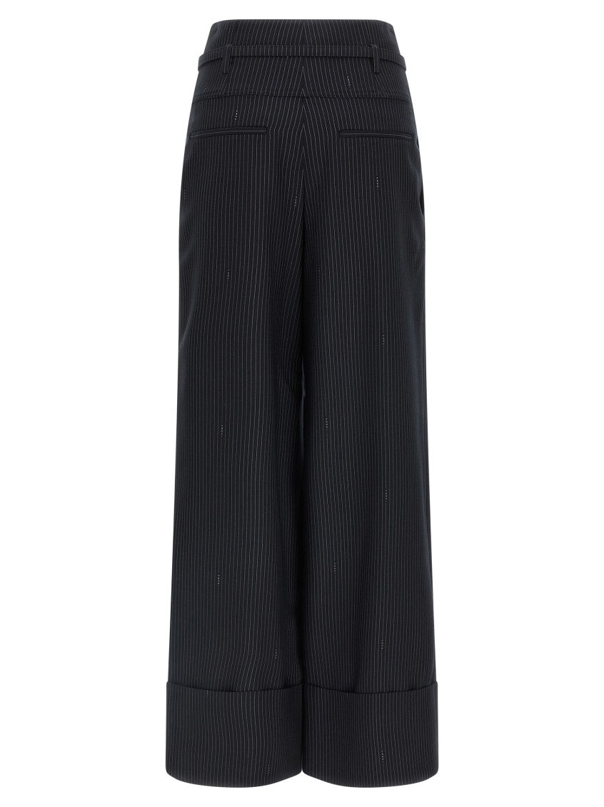 Blue Pinstripe wool pants 2