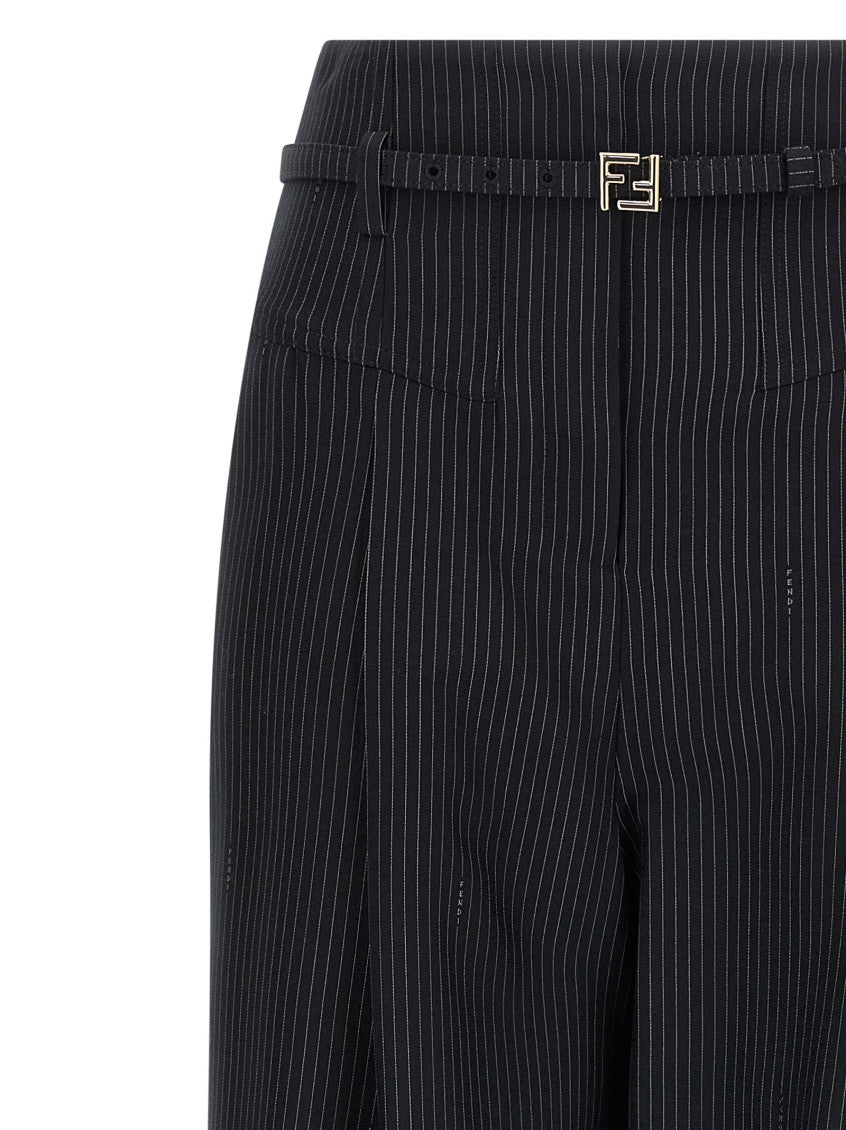 Blue Pinstripe wool pants 3