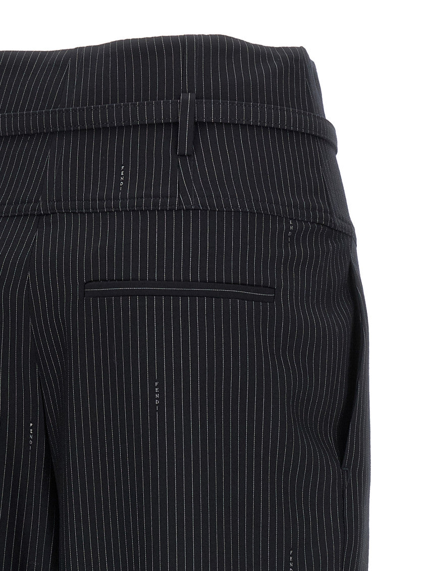 Blue Pinstripe wool pants 4