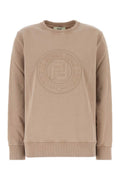 Cappuccino cotton oversize sweatshirt  1