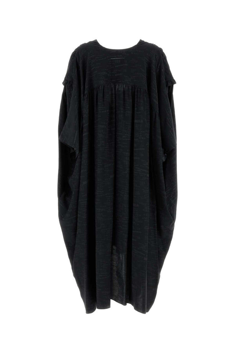 Black V-Neck Shirt Dress 2
