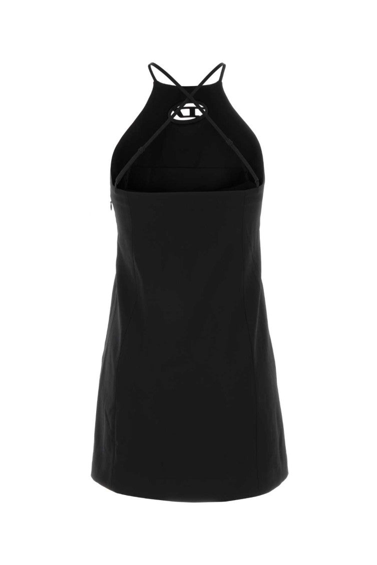 Black Halter Neck Strapless Mini Dress 2
