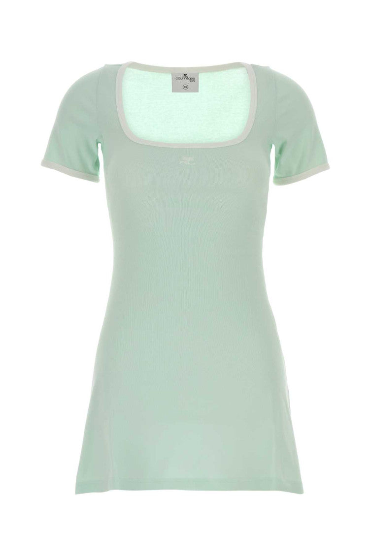 Mint Green Square Neck Mini Dress 1