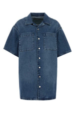 Blue Shirt Collar Logo Shirt Dress 1