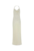 Off White Cowl Neck Full Length Dress 1