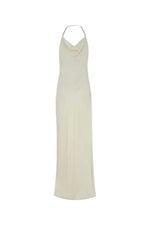 Off White Cowl Neck Full Length Dress 1