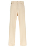 Beige Logo Jeans 1