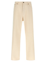 Beige Logo Jeans 1