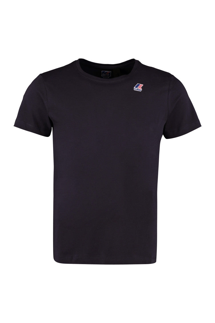 Blue Crewneck Logo T-Shirt 1