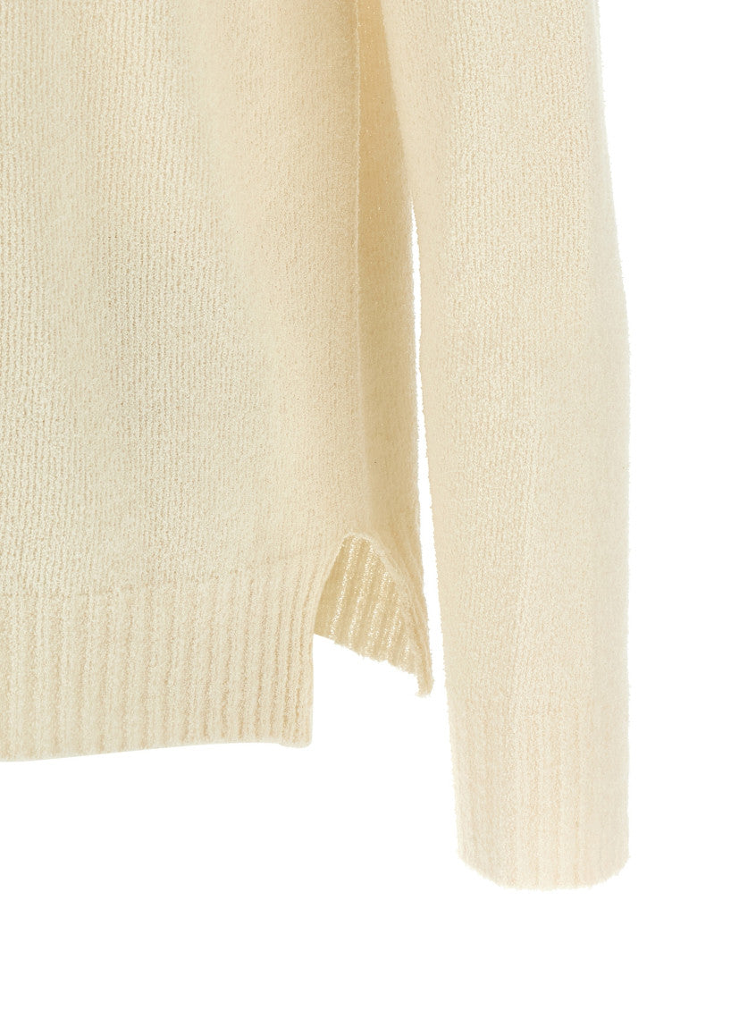 Beige Spongy Effect Sweater 4