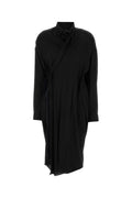 Black Wrap Midi Dress 1