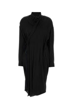 Black Wrap Midi Dress 1
