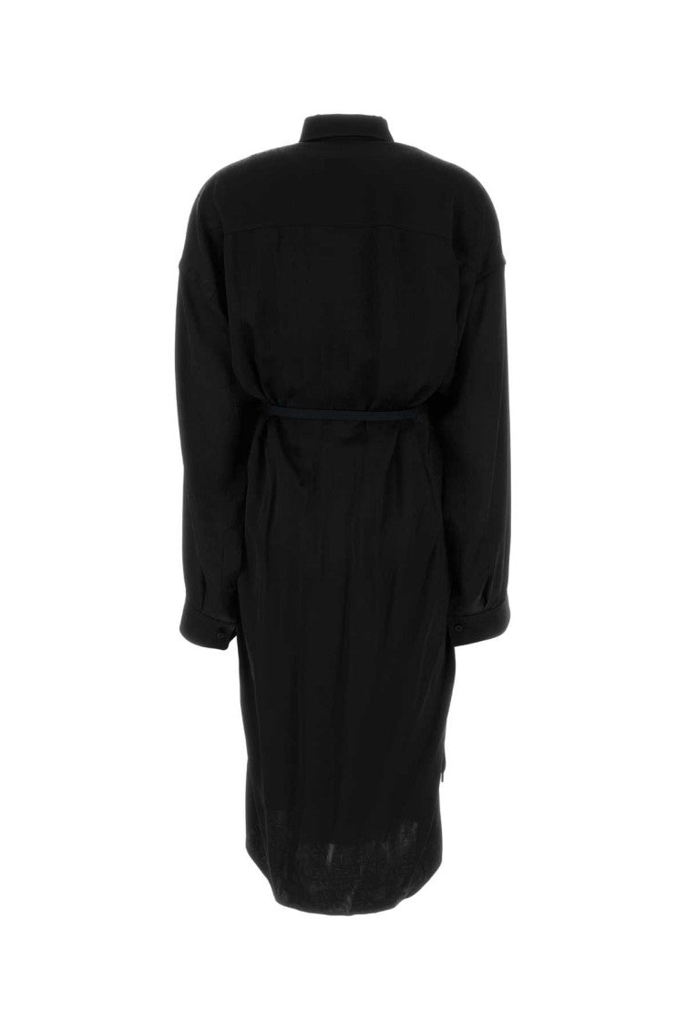 Black Wrap Midi Dress 2